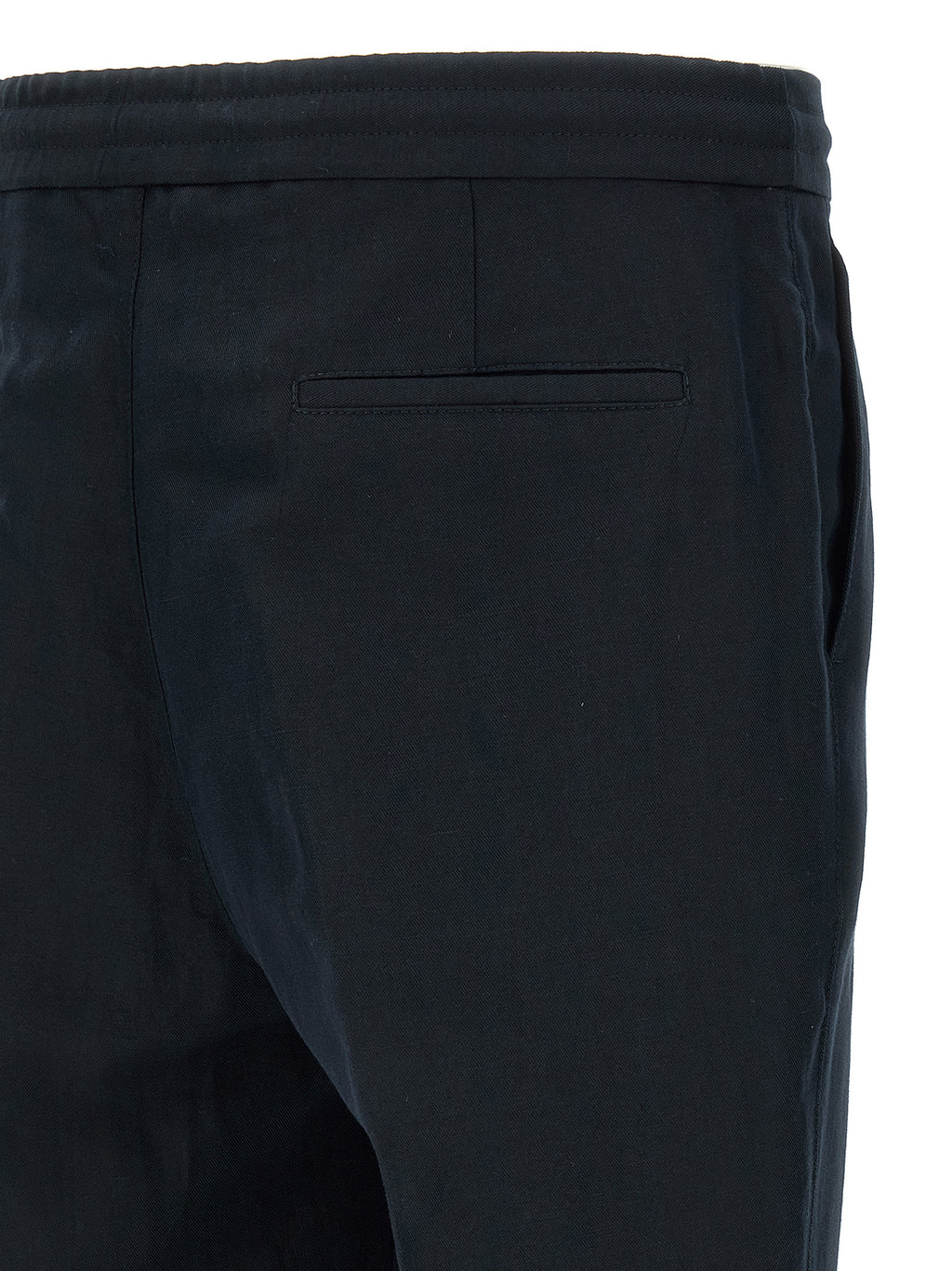 Brunello Cucinelli Blue Linen Casual Pants
