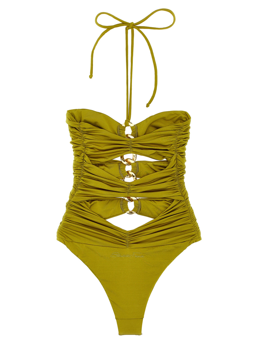 Elisabetta Franchi Bicolor Polyamide One-Piece Swimsuit