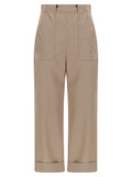 Max Mara Beige Cotton Casual Pants