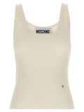 Moschino White Virgin Wool Sleeveles T-Shirt