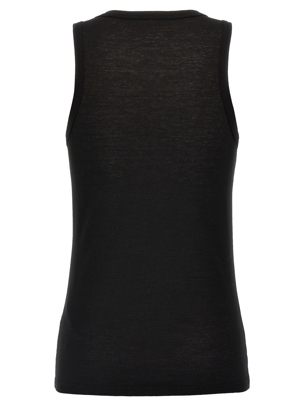 Jil Sander Black Cotton Sleeveles T-Shirt