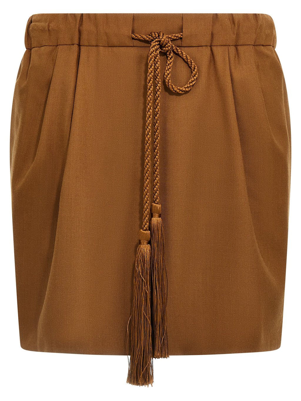 Max Mara Brown Virgin Wool Long Skirt