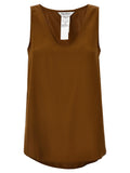 Max Mara Brown Silk Sleeveles T-Shirt