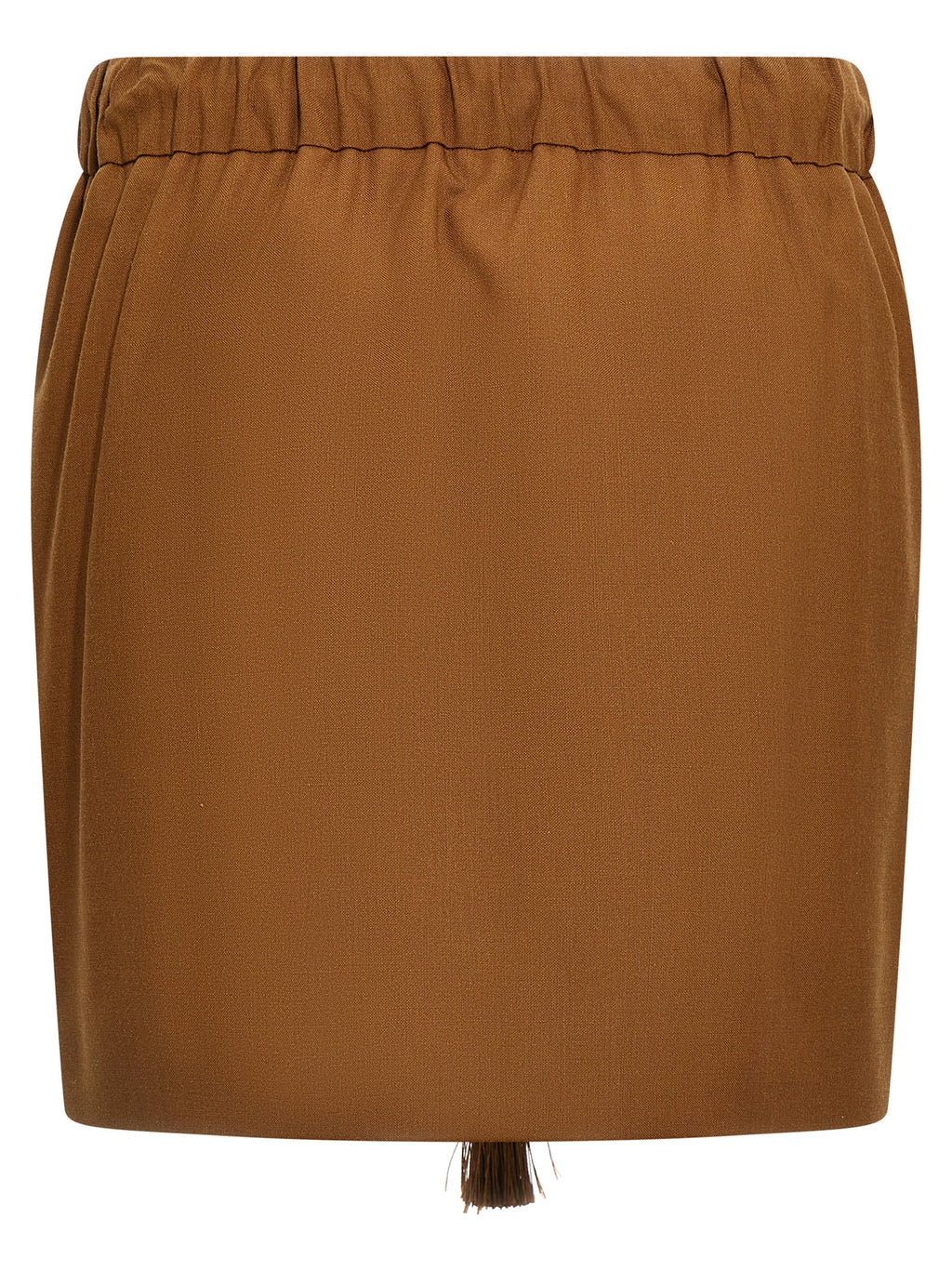 Max Mara Brown Virgin Wool Long Skirt