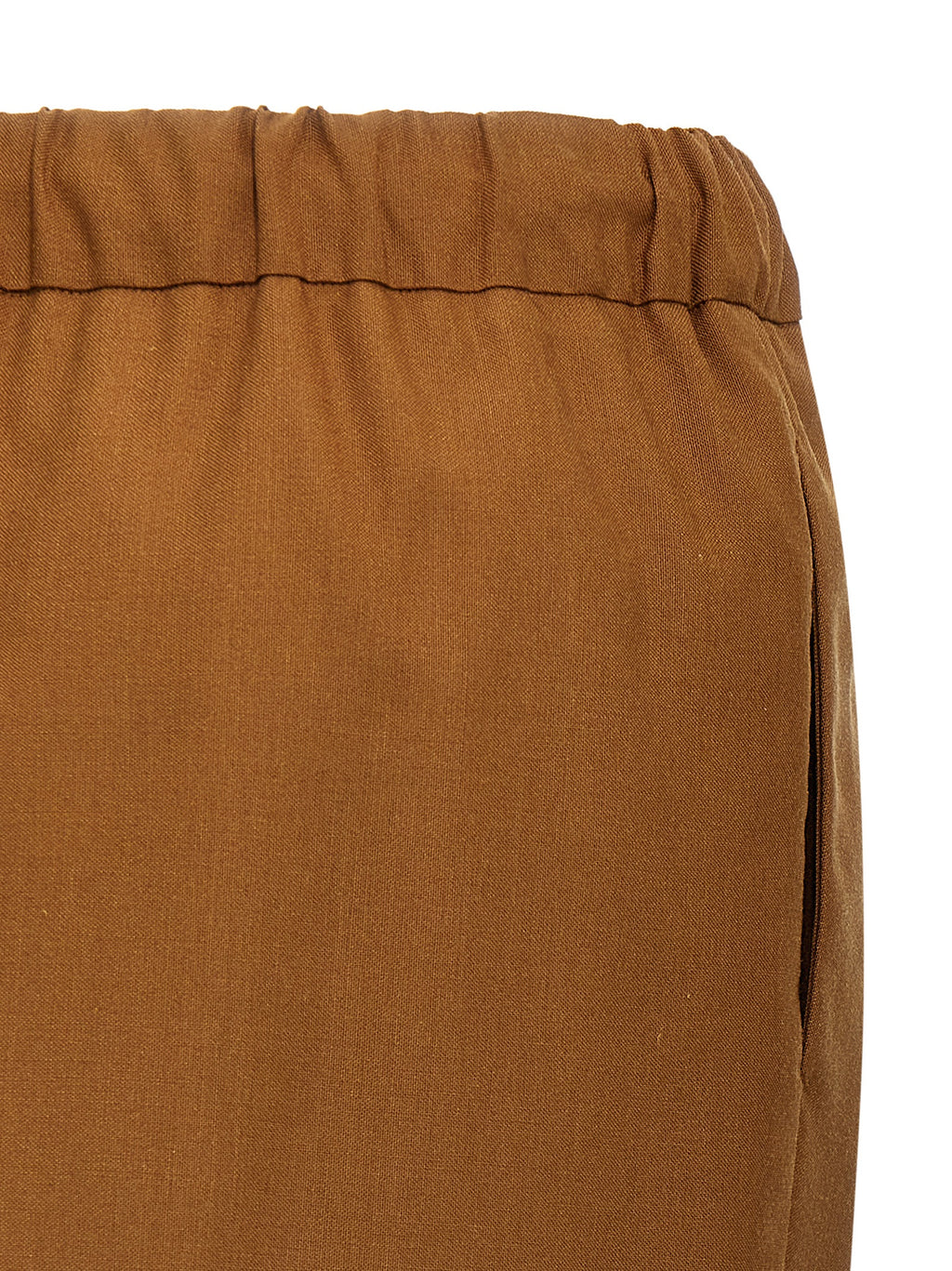 Max Mara Brown Virgin Wool Long Skirt