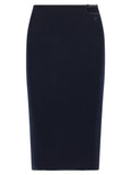 Courrèges Blue Viscose Midi Skirt