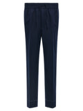 Brioni Blue Linen Casual Pants
