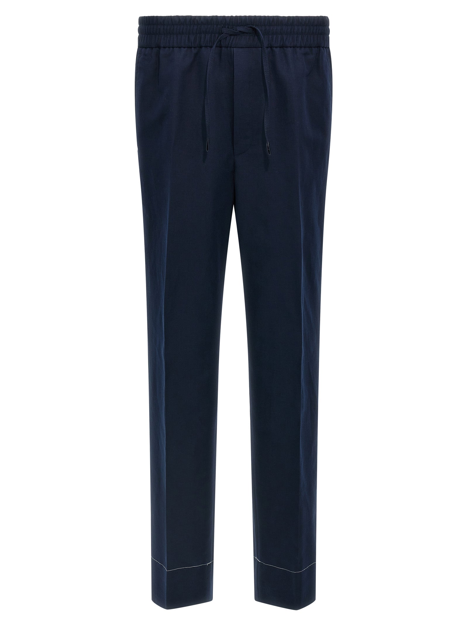 Brioni Blue Linen Casual Pants