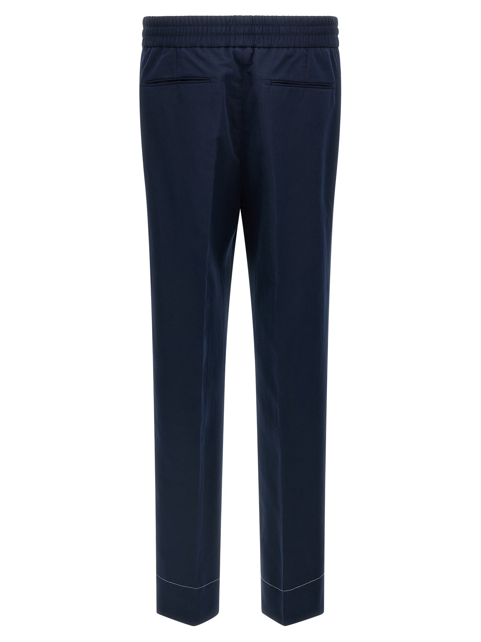 Brioni Blue Linen Casual Pants