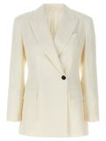 Brunello Cucinelli White Straw Blazer