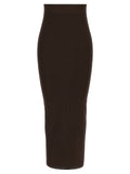 Max Mara Brown Viscose Mini Skirt