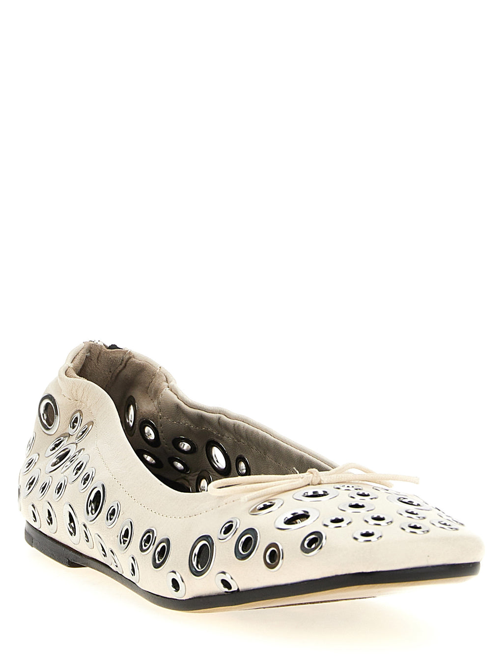 Golden Goose White Lamb Leather Ballet Flats