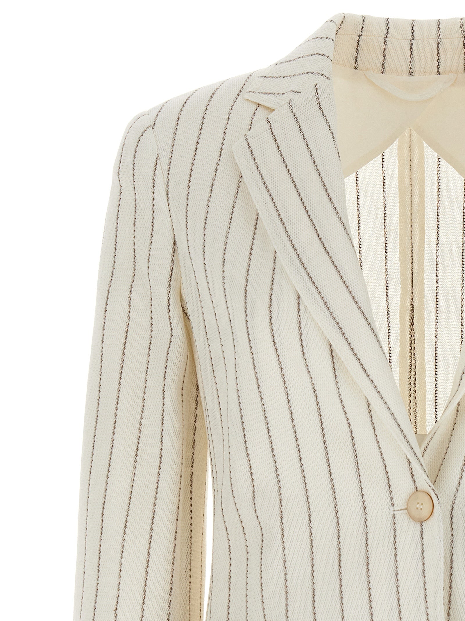 Max Mara White Cotton Blazer