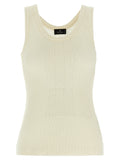 Etro White Silk Sleeveles T-Shirt