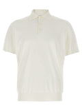 Brunello Cucinelli White Cotton Polo Shirt