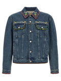 Valentino Garavani Blue Polyamide Denim Jacket