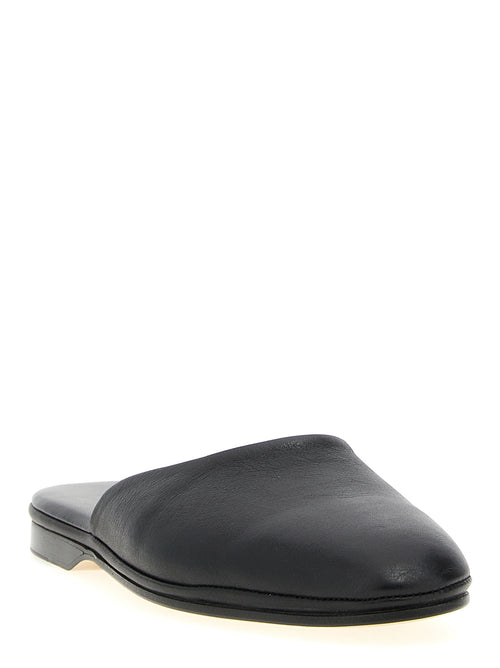 Brioni Black Calfskin Mules