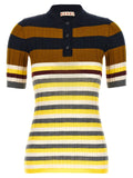 Marni Multicolor Virgin Wool Polo Shirt