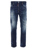 Dsquared² Blue Cotton Relaxed Fit Jeans
