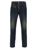 Dsquared² Blue Cotton Slim Fit Jeans
