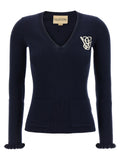 Valentino Garavani Blue Virgin Wool Cardigan