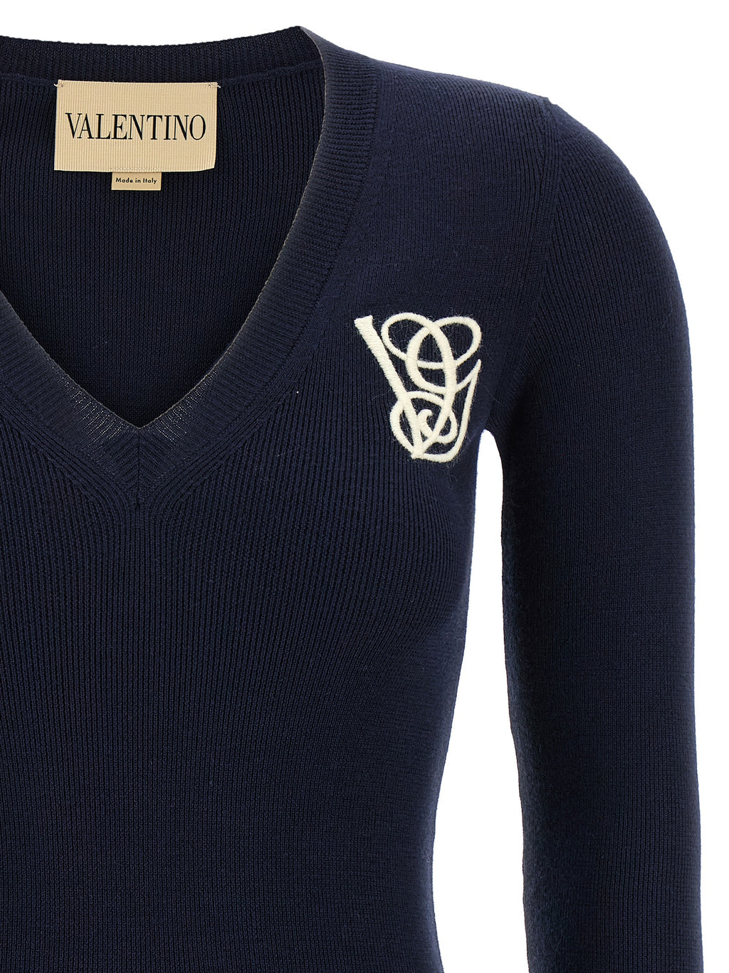Valentino Garavani Blue Virgin Wool Cardigan