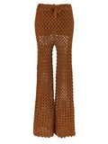 Ermanno Scervino Brown Cotton Flared Pants