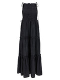Ganni Gray Viscose Long Dress