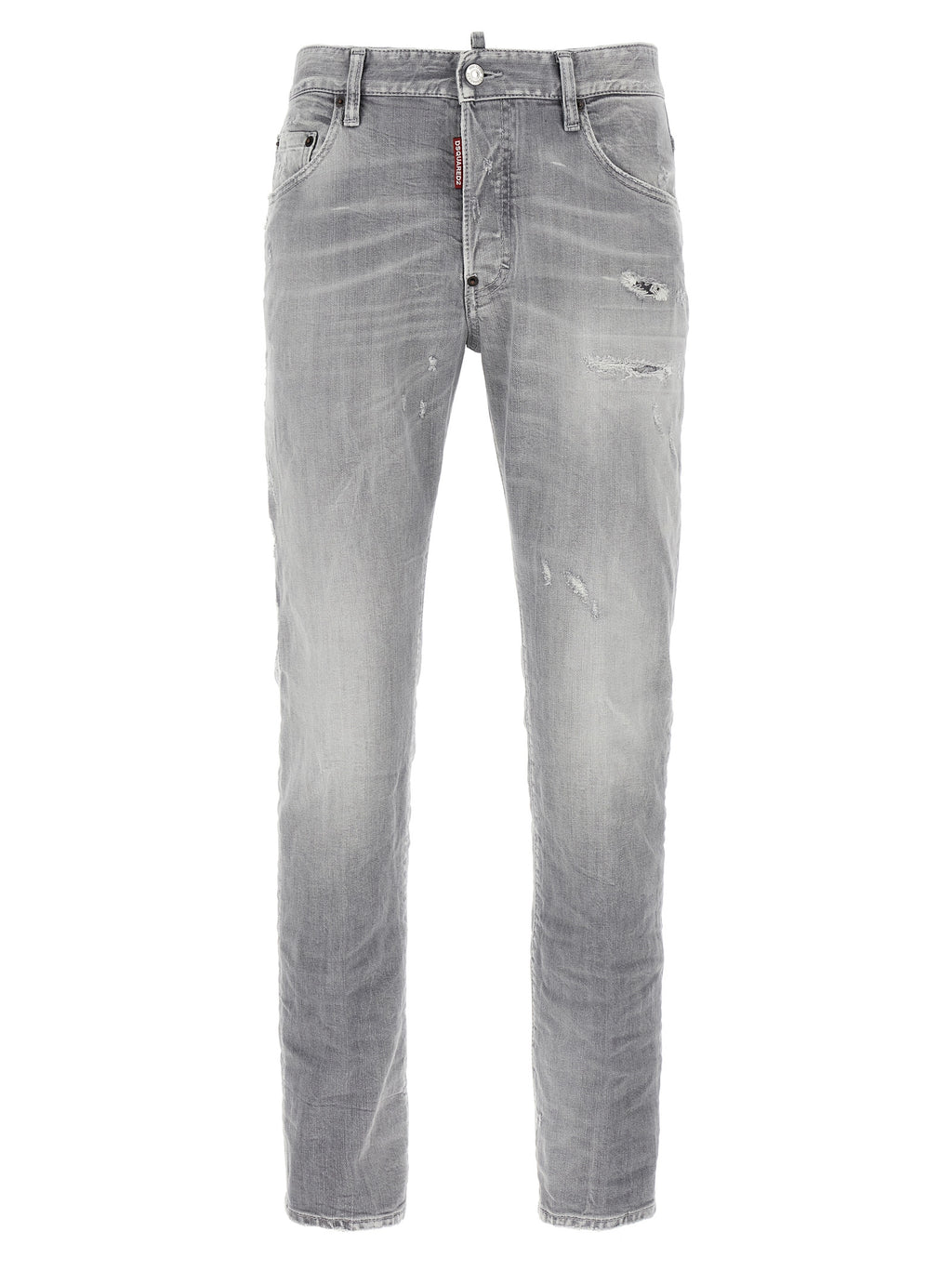 Dsquared² Gray Cotton Relaxed Fit Jeans