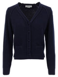 Victoria Beckham Blue Wool Cardigan