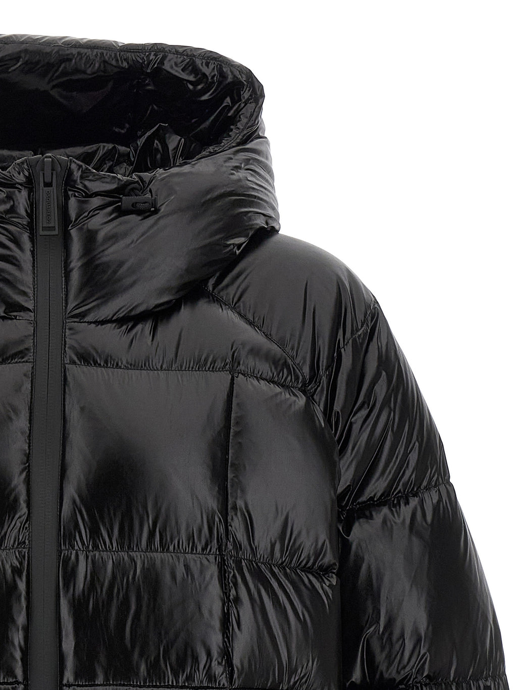 Dsquared² Black Polyamide Full-Length Jacket