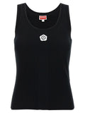 Kenzo Black Viscose Sleeveles T-Shirt