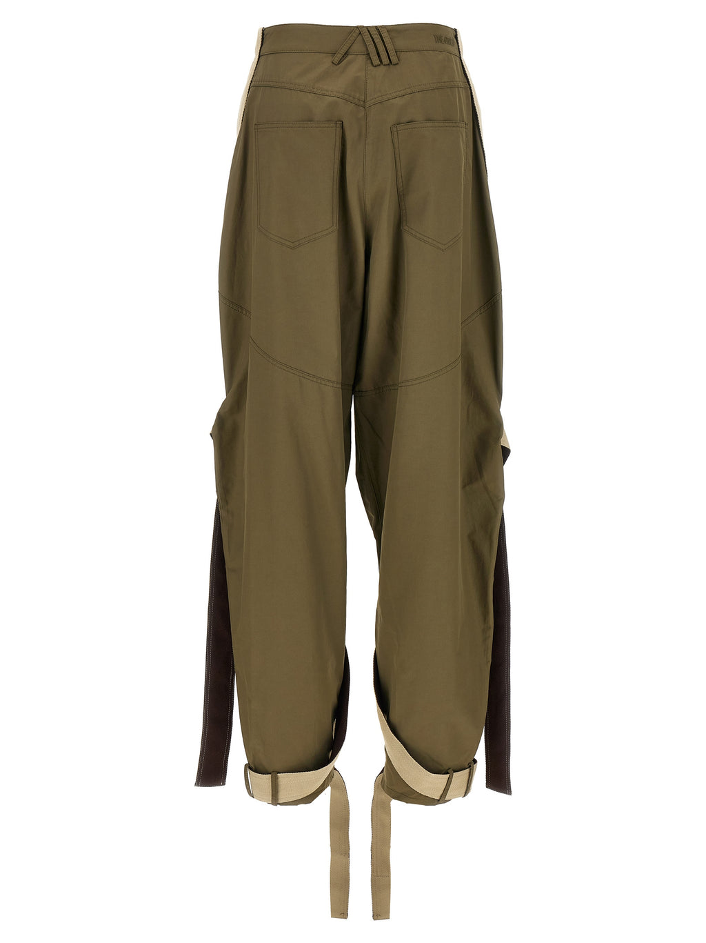 The Attico Bicolor Cotton Cargo Pants