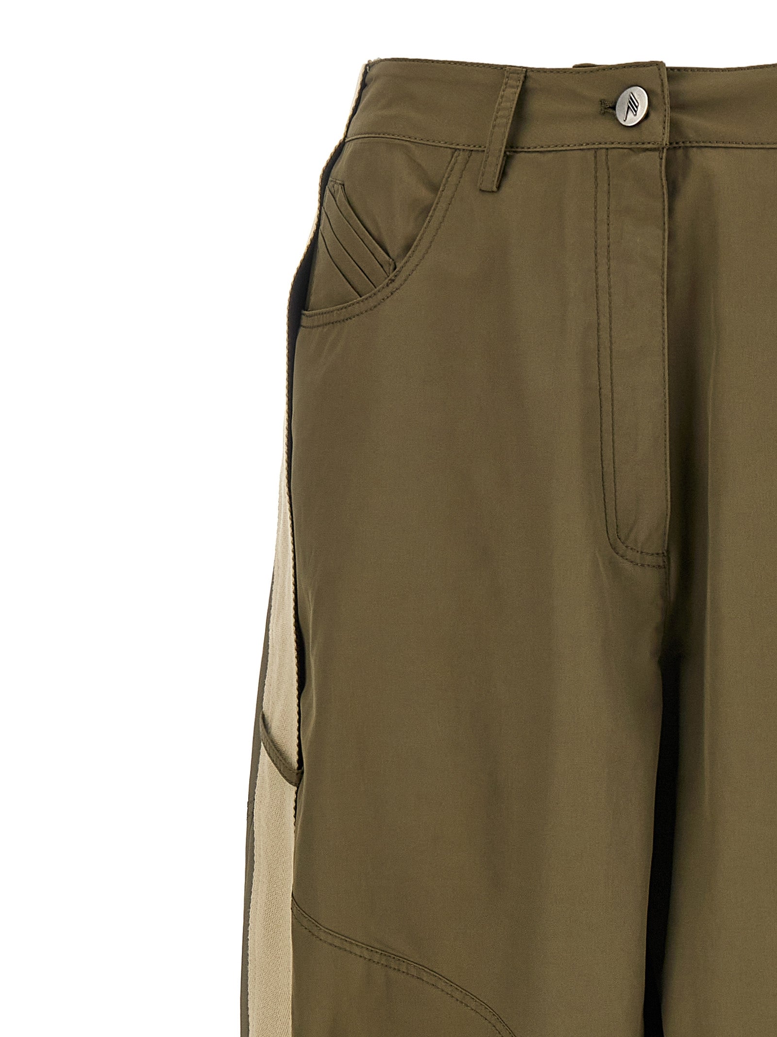 The Attico Bicolor Cotton Cargo Pants