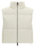 Herno White Viscose Sleeveless Jacket