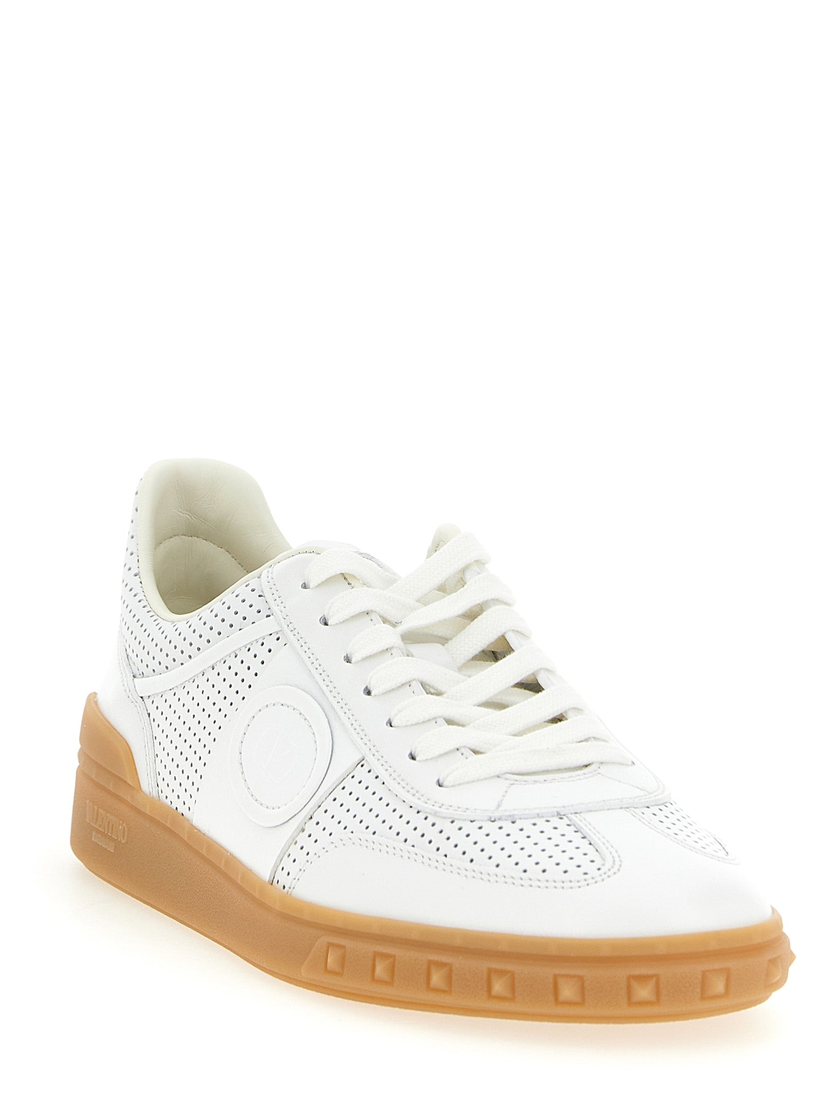 Valentino Garavani White Calfskin Low Top Sneakers