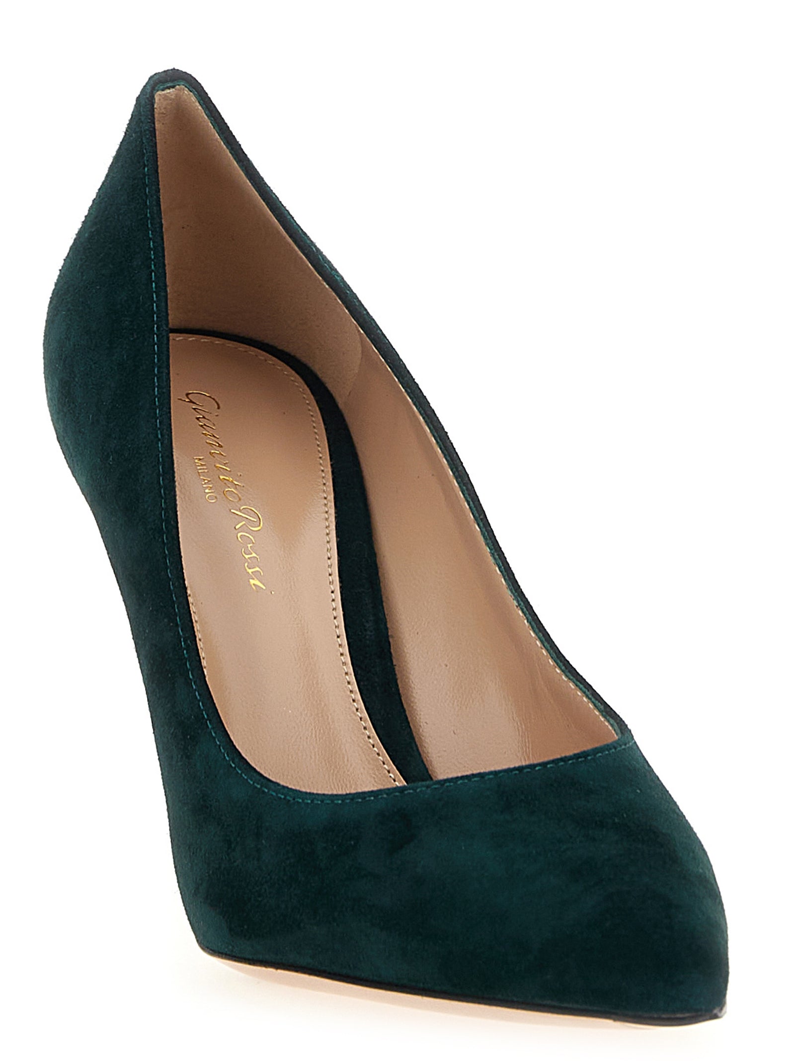 Gianvito Rossi Bicolor Suede Leather High Heel Pumps