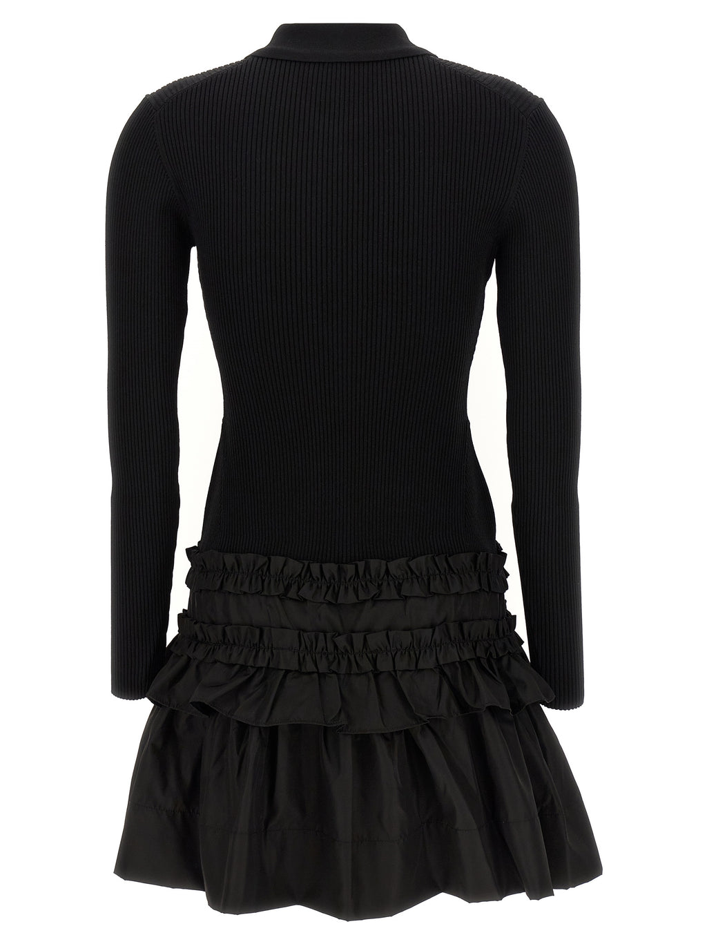 Ganni Black Viscose Short Dress