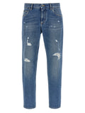 Dolce & Gabbana Blue Cotton Straight-Leg Jeans