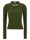 Paco Rabanne Bicolor Wool Cardigan