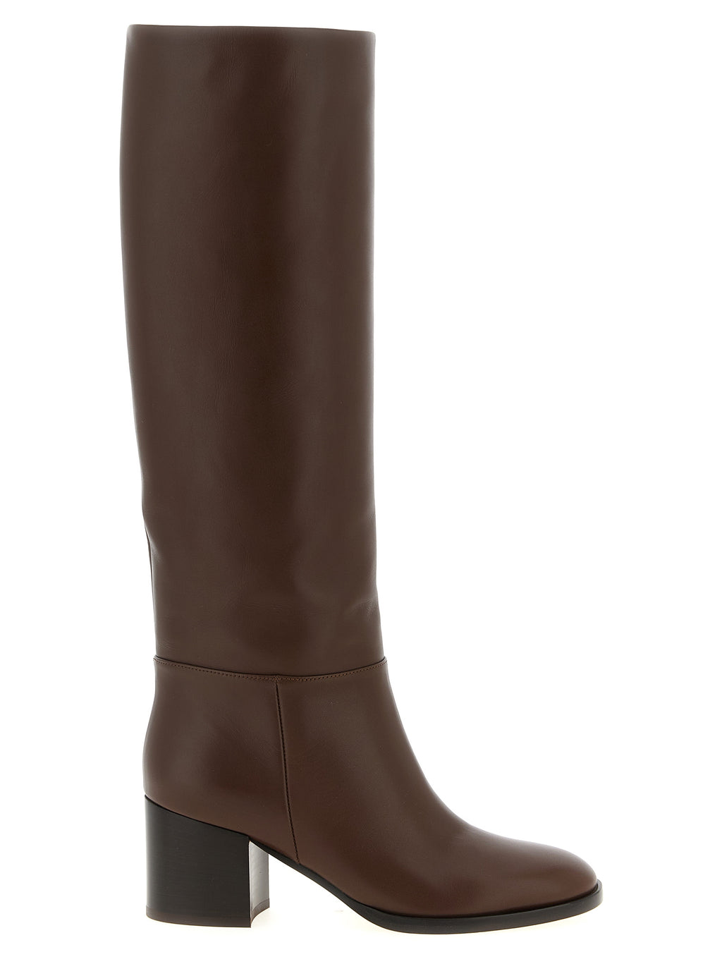 Gianvito Rossi Brown Calfskin Over The Knee