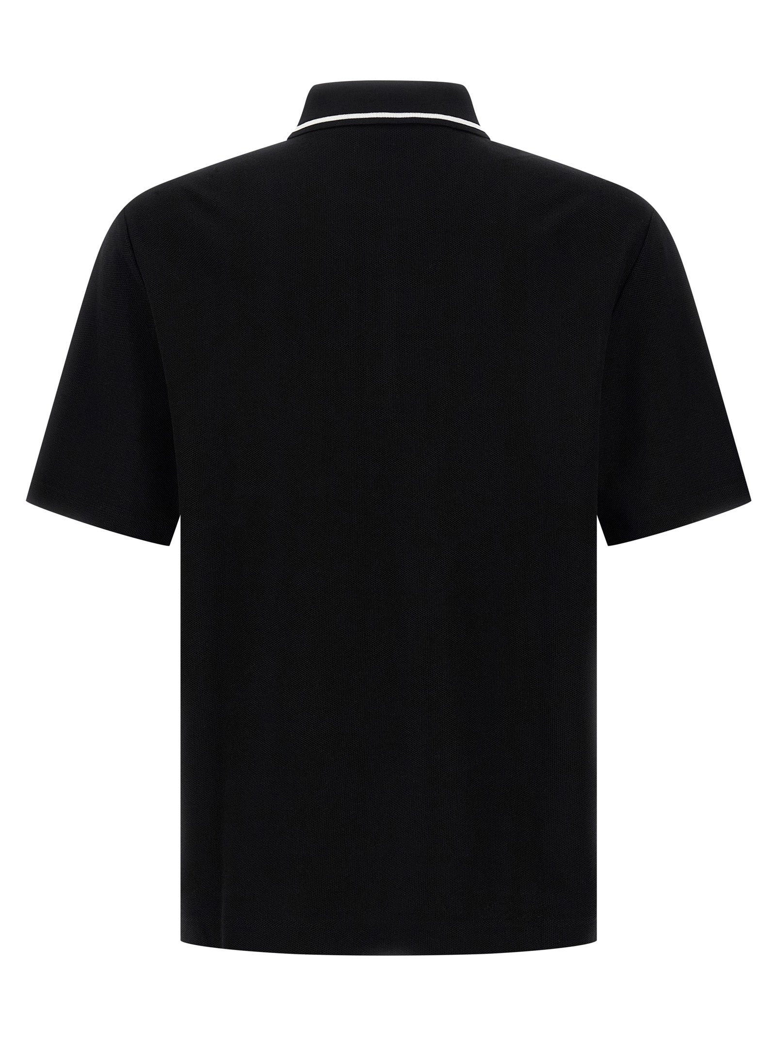 Dolce & Gabbana Black Cotton Polo Shirt
