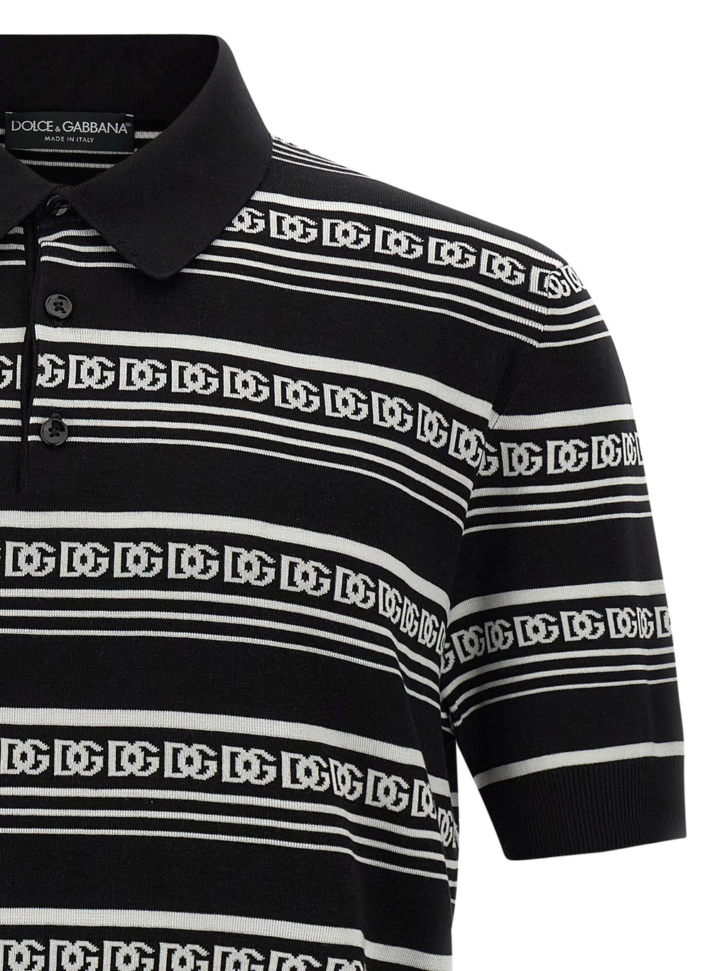Dolce & Gabbana Bicolor Silk Polo Shirt