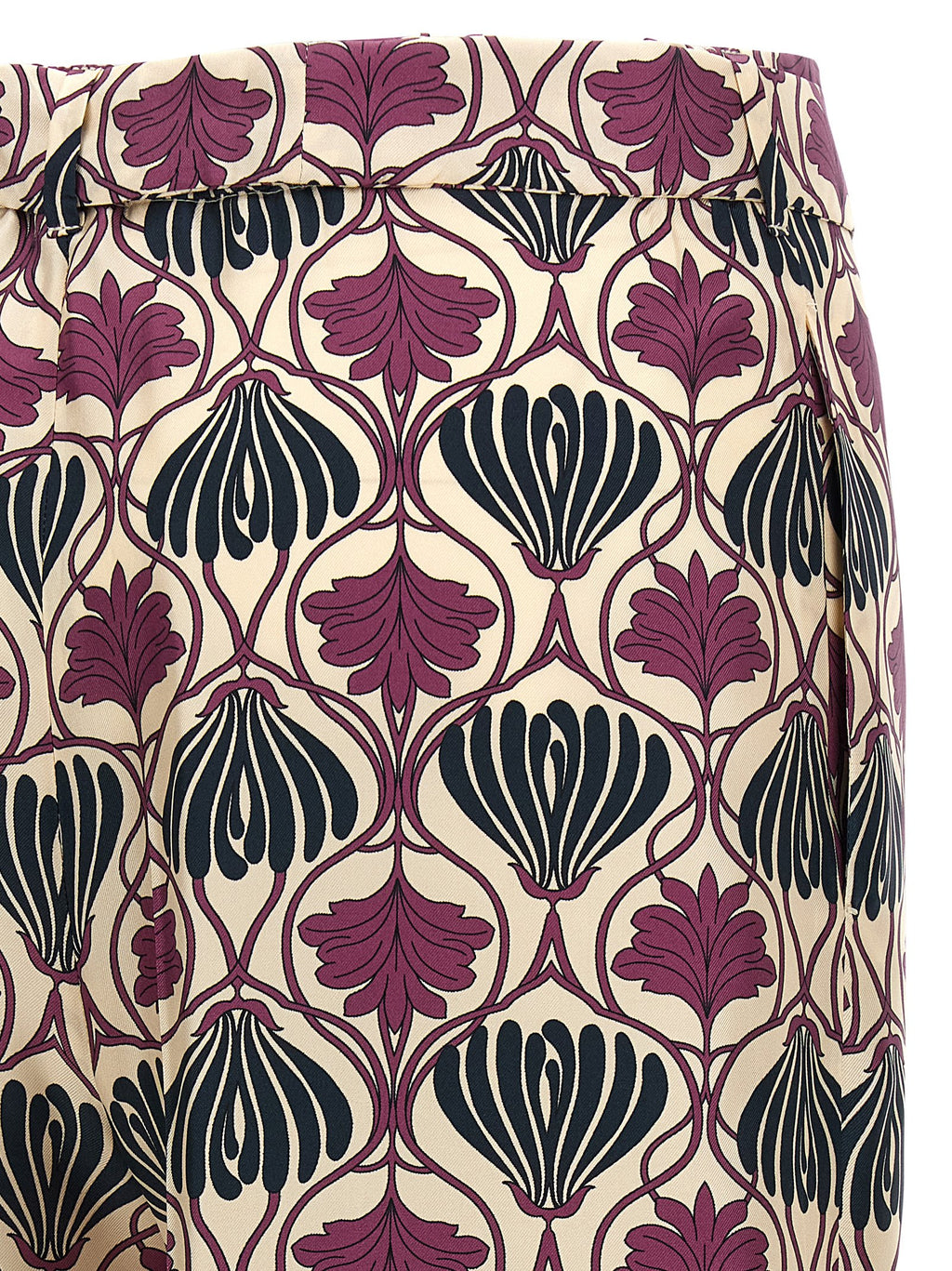 Max Mara Purple Silk Casual Pants