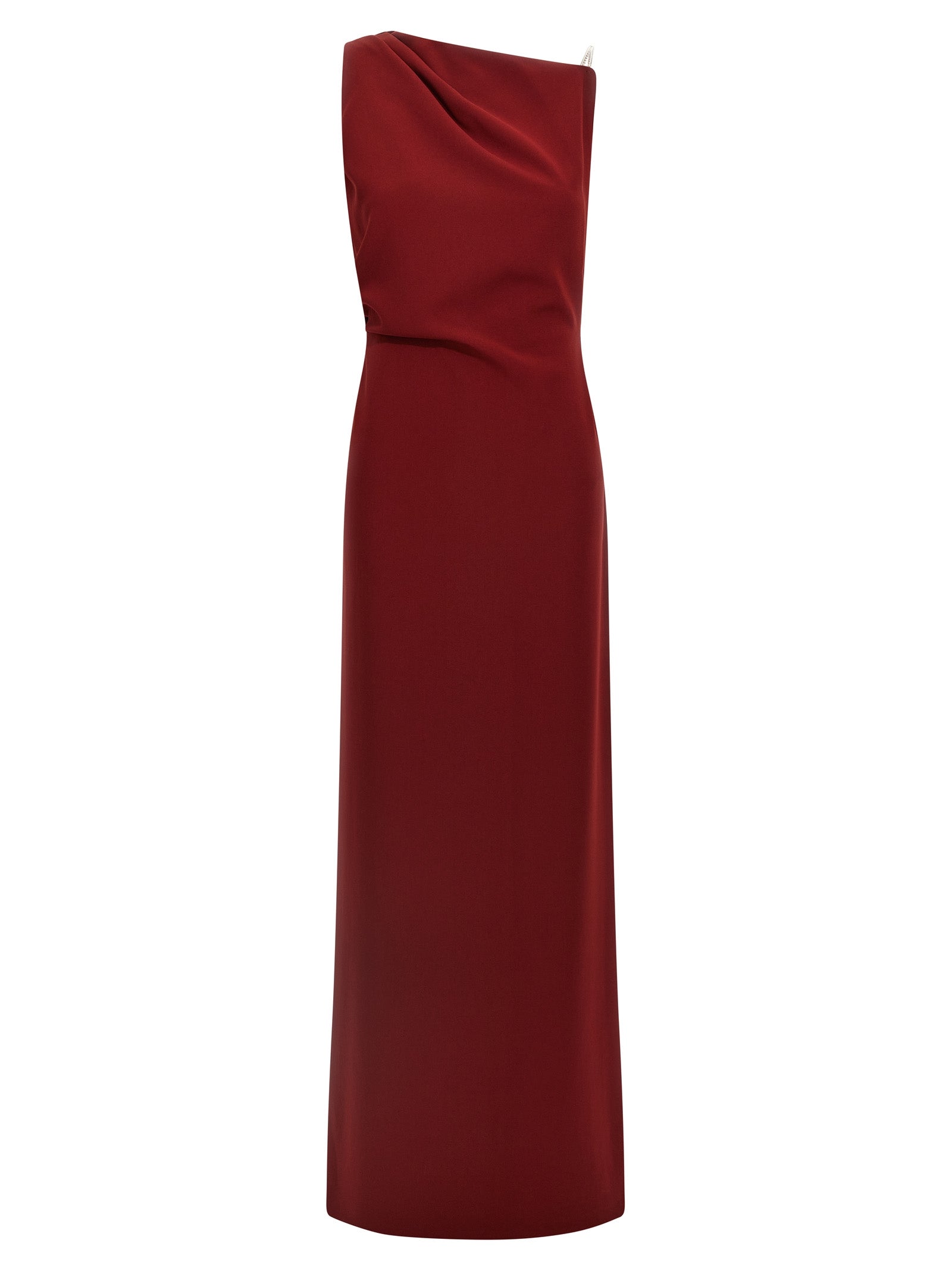 Max Mara Bordeaux Triacetate Long Dress