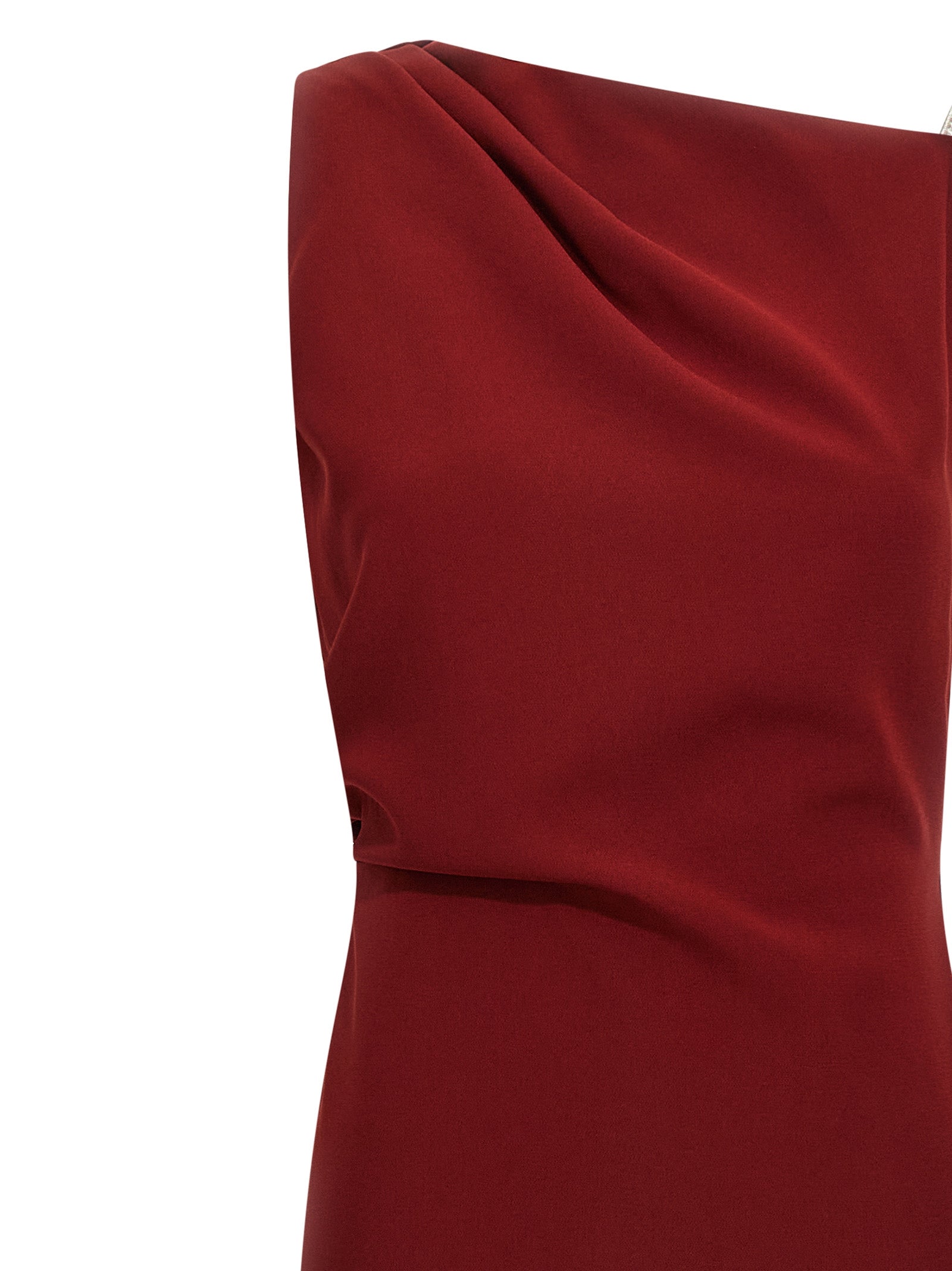 Max Mara Bordeaux Triacetate Long Dress