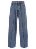 MM6 Maison Margiela Blue Cotton Jeans Denim