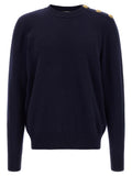 Balmain Blue Cashmere Cardigan