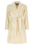 Max Mara White Virgin Wool Coat