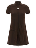 Courrèges Brown Polyester Short Dress
